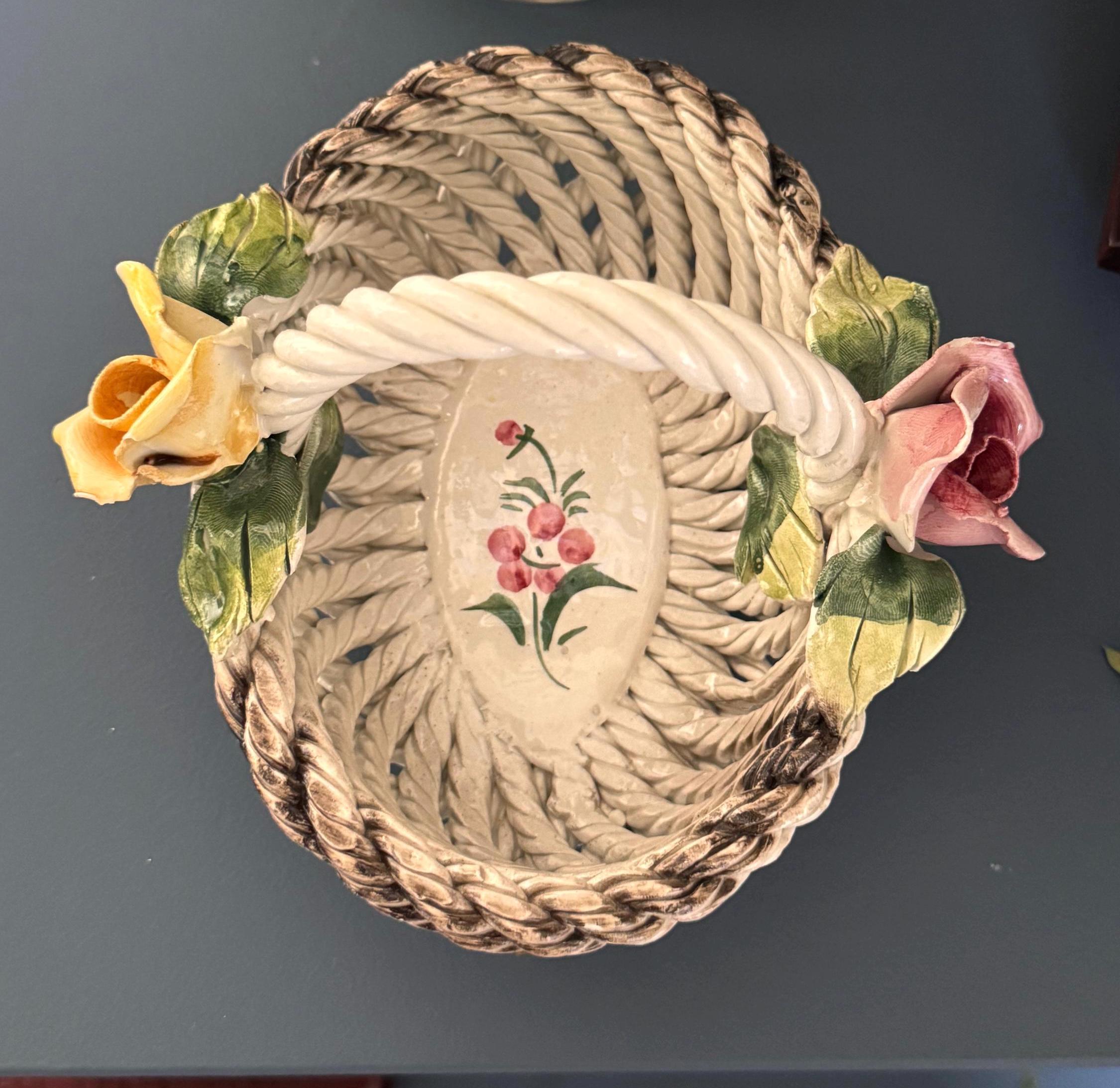 Porcelain Flower Basket - Etsy