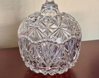 Bonbonnière ou bocal à bijoux avec couvercle en verre