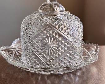 Mantequera/quesera de cristal Avon Fostoria