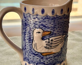 Pichet mesureur en céramique motif canard Sigma le goûteur