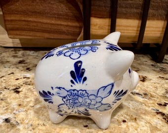 Delft Blue Ceramic Piggy Bank