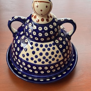 Vintage Polish Pottery Cheese Lady - Etsy
