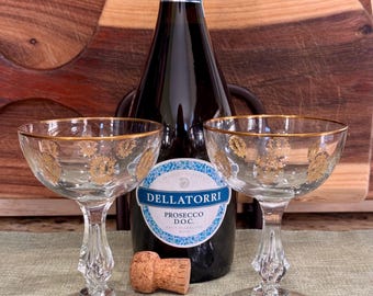 Coupe à champagne franciscaine Tiffin « Palais Versailles » en cristal (lot de 2)