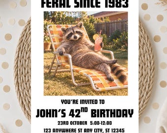 Funny birthday invitation, adult birthday invitation,  Men’s birthday invitation digital, 40th men invitation, canva digital invitation