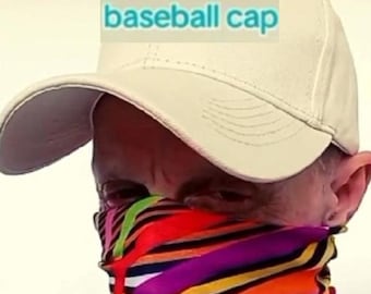 Multicolor Thermal Facemask, Beige Baseball Cap, Free Black Cap