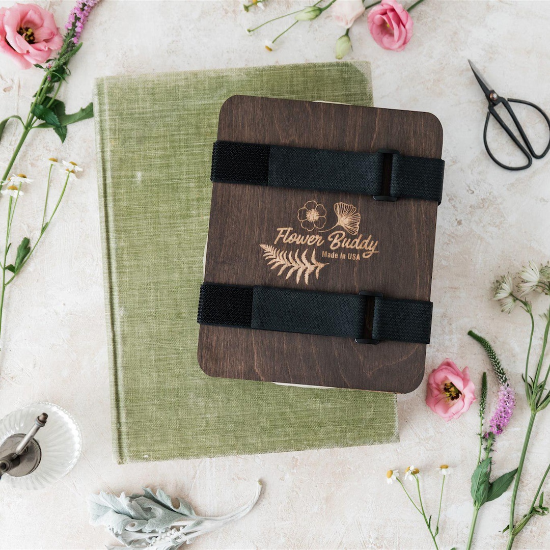 PRESSINART Wilde Bloemenpers Kit – 4 Lagen Houten Pers, 6,5x9,9 Cm, Inclusief Schroeven & Touw, Voor Bladwijzers & Kaarten