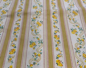 Weißgold Floral gestreift 100 % Baumwolle Quilten Stoff 44" breit verkauft Bulk Stock