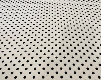 Dumb Dot by Michael Miller White With Black Dot 100% Cotton Quilting Fabric 44” Wide