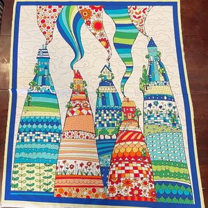 Quilting Treasures Beautiful Colorful Panel 35”X44” 100% Cotton Quilting Fabric