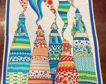Quilting Treasures Beautiful Colorful Panel 35”X44” 100% Cotton Quilting Fabric