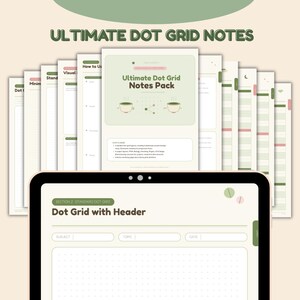 Ultimate Dot Grid Notes Pack | Visual Study Templates (Digital Download)