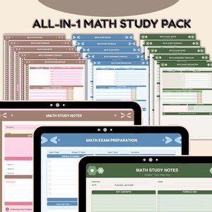 All-in-1 Math Study Pack | Notes, Schedule, Assignments, Exam Prep (Digital Download)