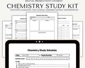 Zestaw do nauki chemii | Przygotowanie do egzaminu z chemii organicznej i nieorganicznej, śledzenie formuł (PDF)
