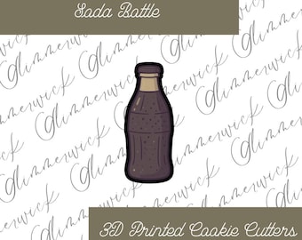 Custom Soda Bottle Cookie Cutter - For Sugar Cookies & Fondant - Multiple Sizes Available