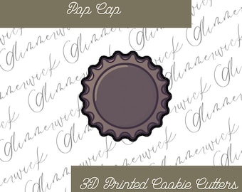 Custom Pop Cap Cookie Cutter - For Sugar Cookies & Fondant - Multiple Sizes Available