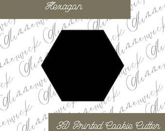 Custom Hexagon Cookie Cutter - For Sugar Cookies & Fondant - Multiple Sizes Available