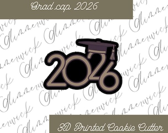Custom graduation cap 2026 Cookie Cutter - For Sugar Cookies & Fondant - Multiple Sizes Available
