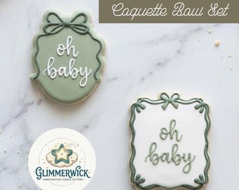 Custom Coquette Bow Cookie Cutter Set - For Sugar Cookies & Fondant - Multiple Sizes Available