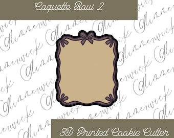 Custom Coquette Bow Cookie Cutter - For Sugar Cookies & Fondant - Multiple Sizes Available