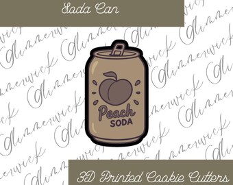 Custom Soda Can Cookie Cutter - For Sugar Cookies & Fondant - Multiple Sizes Available