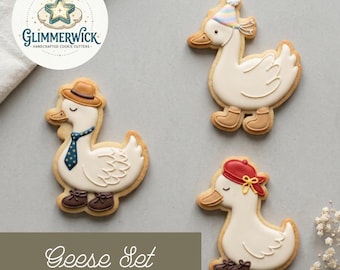 Custom Geese Cookie Cutter Set - For Sugar Cookies & Fondant - Multiple Sizes Available