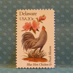 FIVE Vintage Stamps - Delaware's State Bird and Flower - No. 1960
