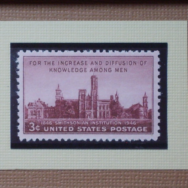 The Smithsonian Institution - Vintage Framed Postage Stamp -  No. 943