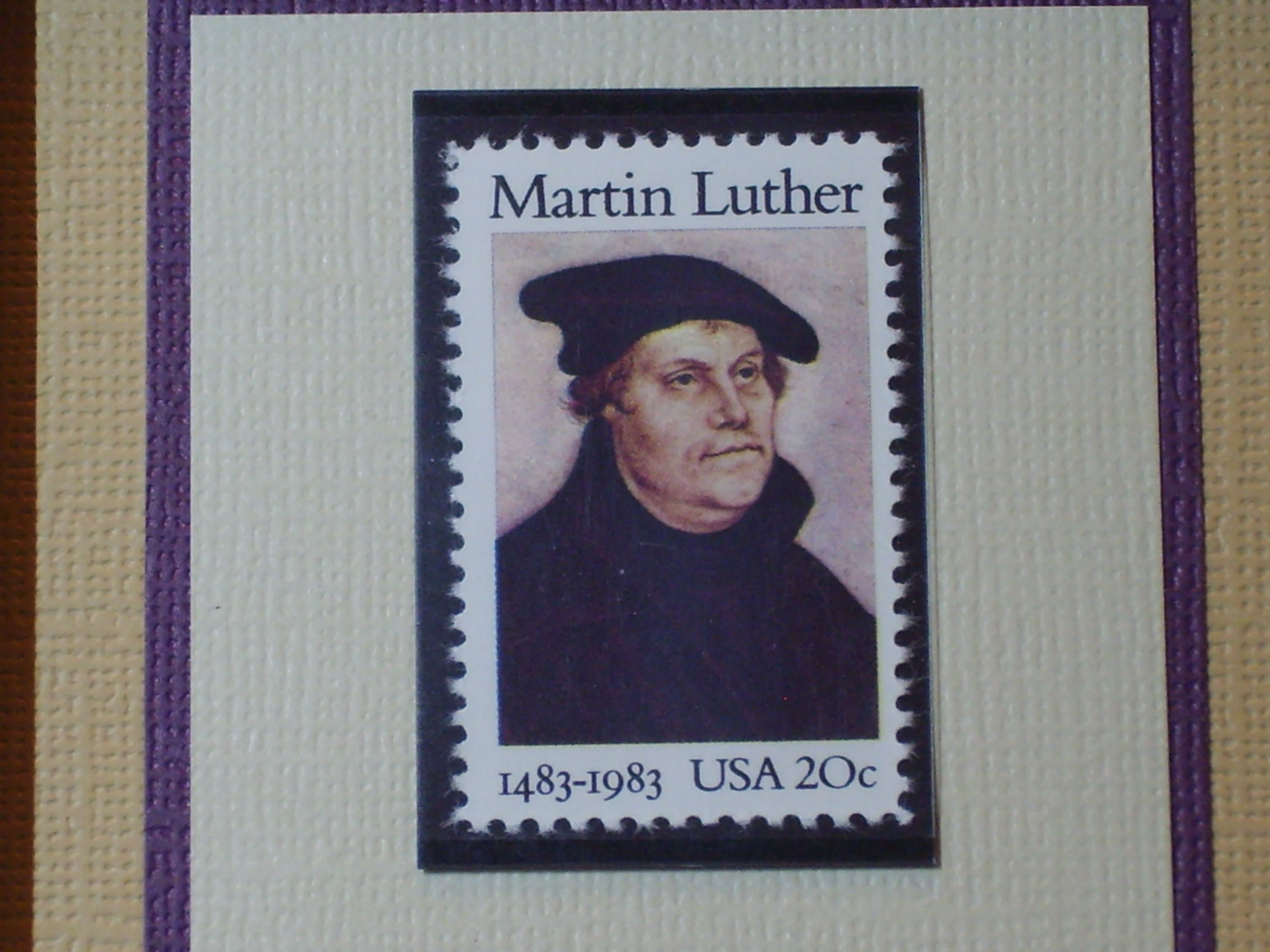 宗教改革を記念して - ヴィンテージ額入り切手 - No. 1014 および 2065