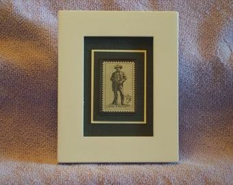 Vintage Framed Stamp - Sam Houston - Version C - No. 1242