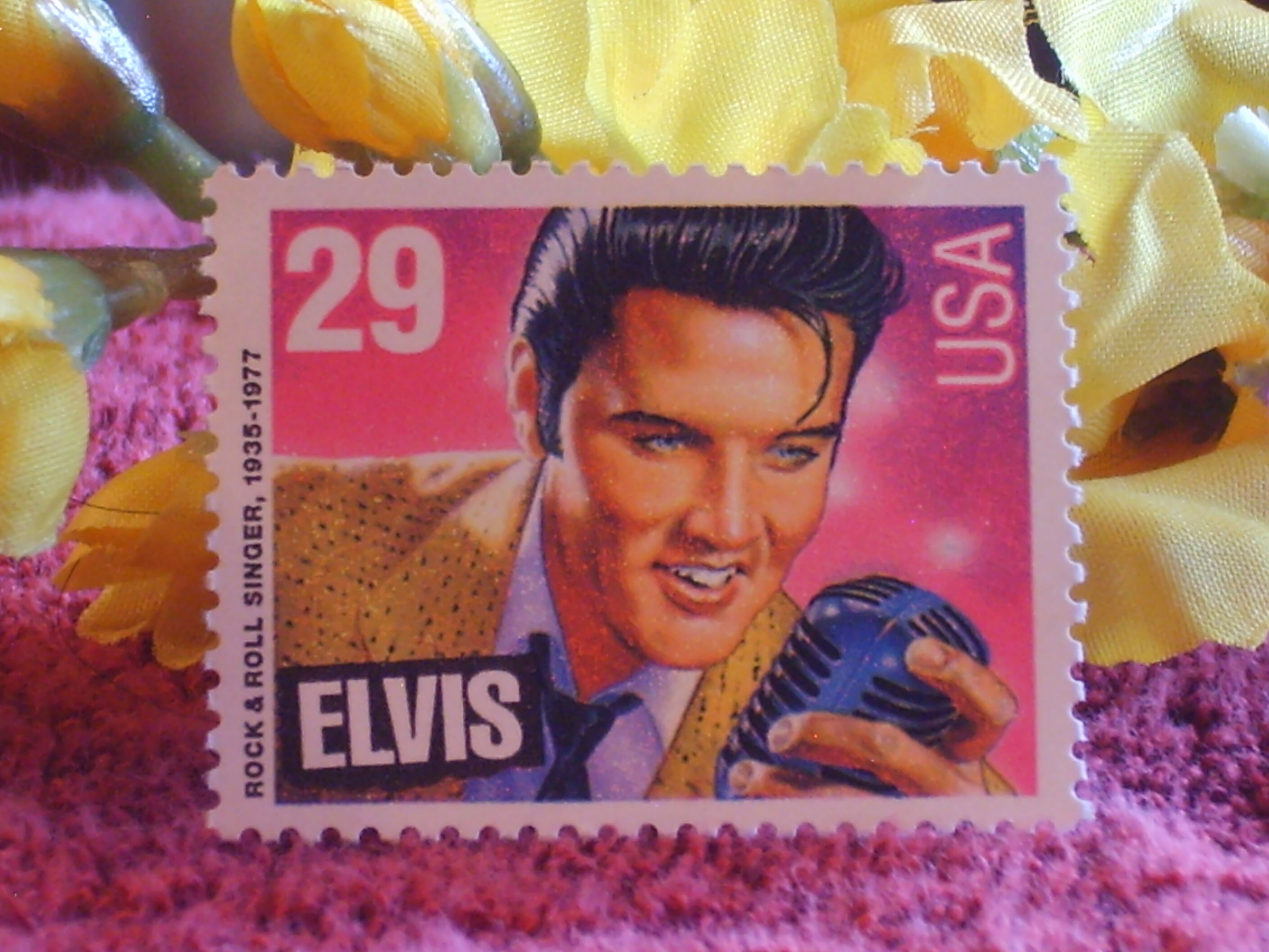 5 枚のヴィンテージ米国切手 - エルヴィス プレスリー、ロックンロール
