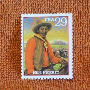 Five Vintage 1994 29c Legends of the West Stamps - Bill Pickett -  No. 2869g