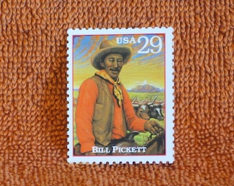 Five Vintage 1994 29c Legends of the West Stamps - Bill Pickett -  No. 2869g