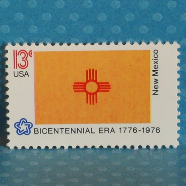 10 New Mexico State Flags - Bicentennial Issues - Unused 13c United States Postage Stamps - No. 1679 - Invitations,Mailings,Scrapbooks,Craft