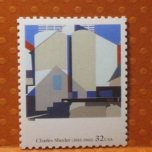 FIVE - Charles Sheeler - Four Centuries of American Art - vintage 32c, 1998 United States Postage Timbres - No. 3236r - Loisirs créatifs, Mailing
