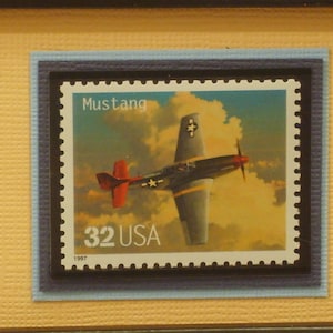 Classic American Aircraft Framed Stamp - The Mustang - No. 3142a