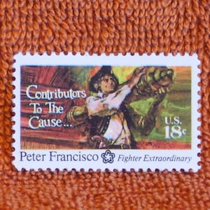 10 Unused Vintage 1975 18c Peter Francisco Stamps - No. 1562