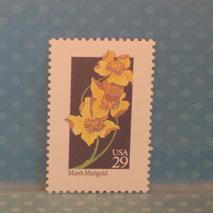 5 American Wildflowers United States Postage Stamps-The Marsh Marigold -No. 2658 -Unused 29c Stamps-Invitations,Scrapbooks, Crafts
