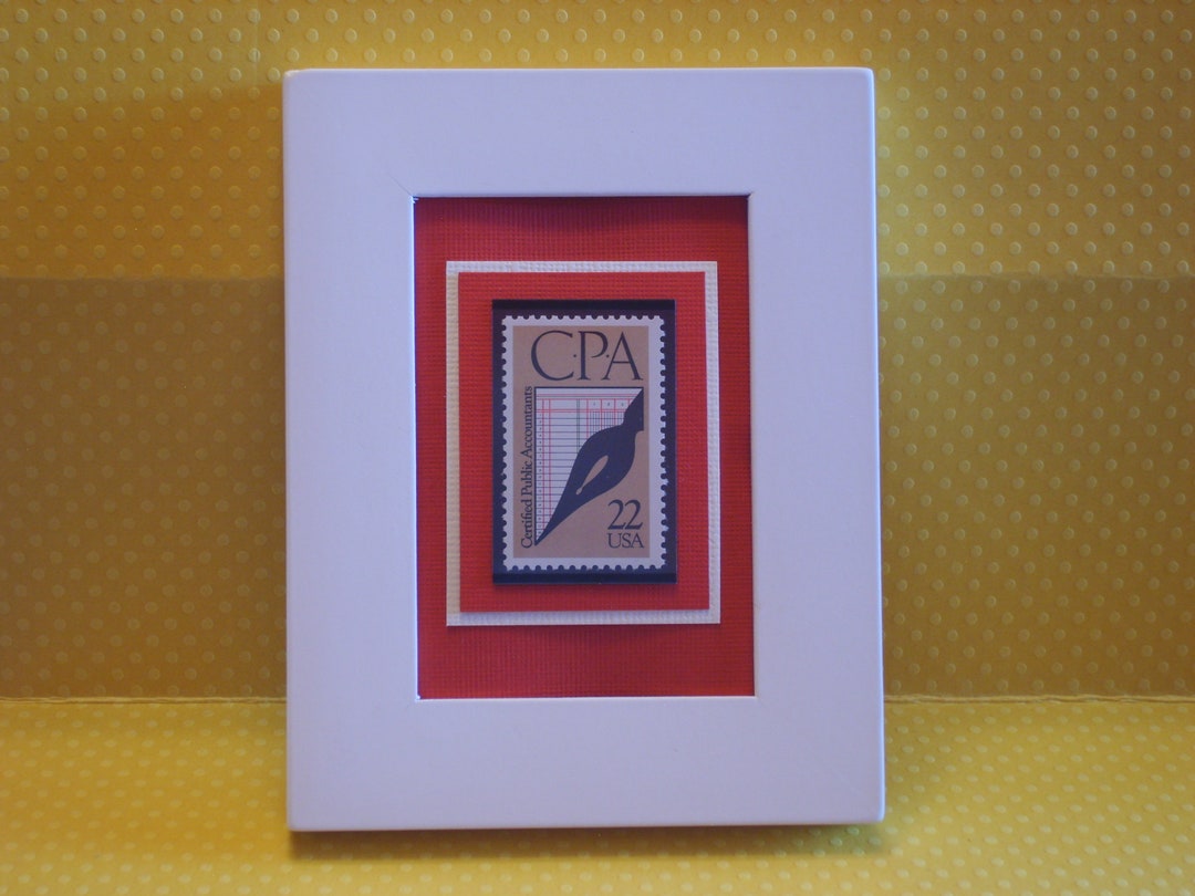 Certified Public Accountants Vintage Framed United States Postage Stamp