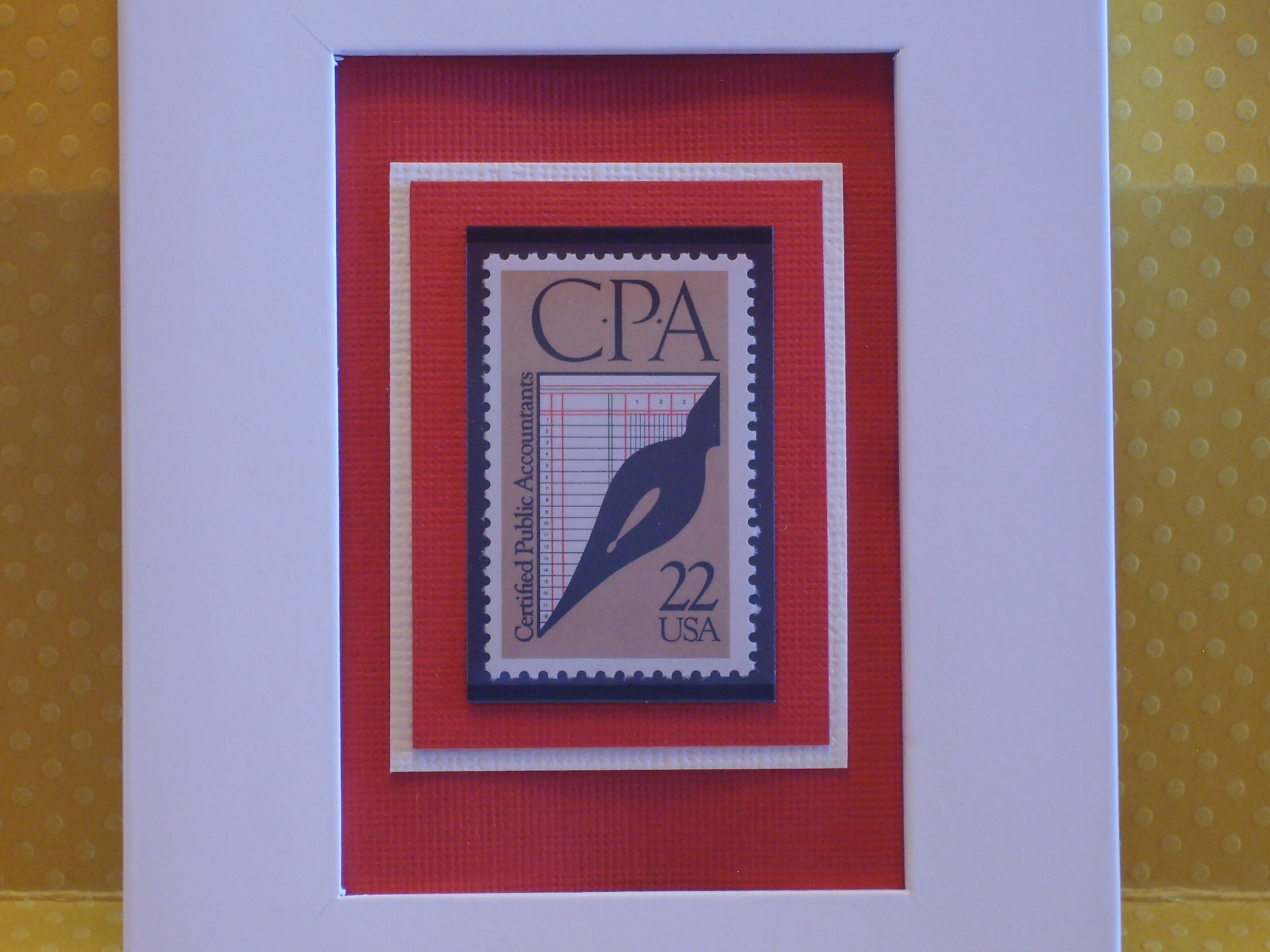 Certified Public Accountants Vintage Framed Postage Stamp Etsy