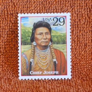 Five Vintage 1994 29c Legends of the West Stamps - Chief Joseph- No. 2869f