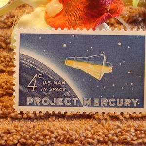 20 unbenutzte Vintage Briefmarken - Projekt Mercury - US-Mann im Weltraum - Nr. 1193