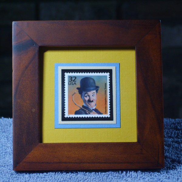 Charlie Chaplin -  Framed Commemorative Stamp - No. 3183a