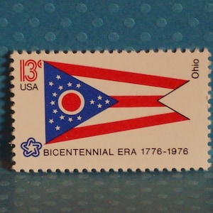 10 Ohio State Flags Stamps - Bicentennial Issues - No. 1649