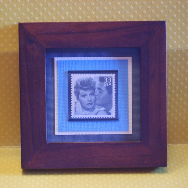 Lucille Ball and Desi Arnaz - Framed Vintage "I Love Lucy" Stamp - No. 3187L