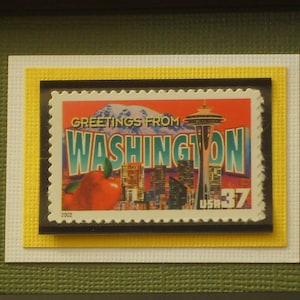 Salutations de Washington Framed Postage Stamp - No. 3607/3742