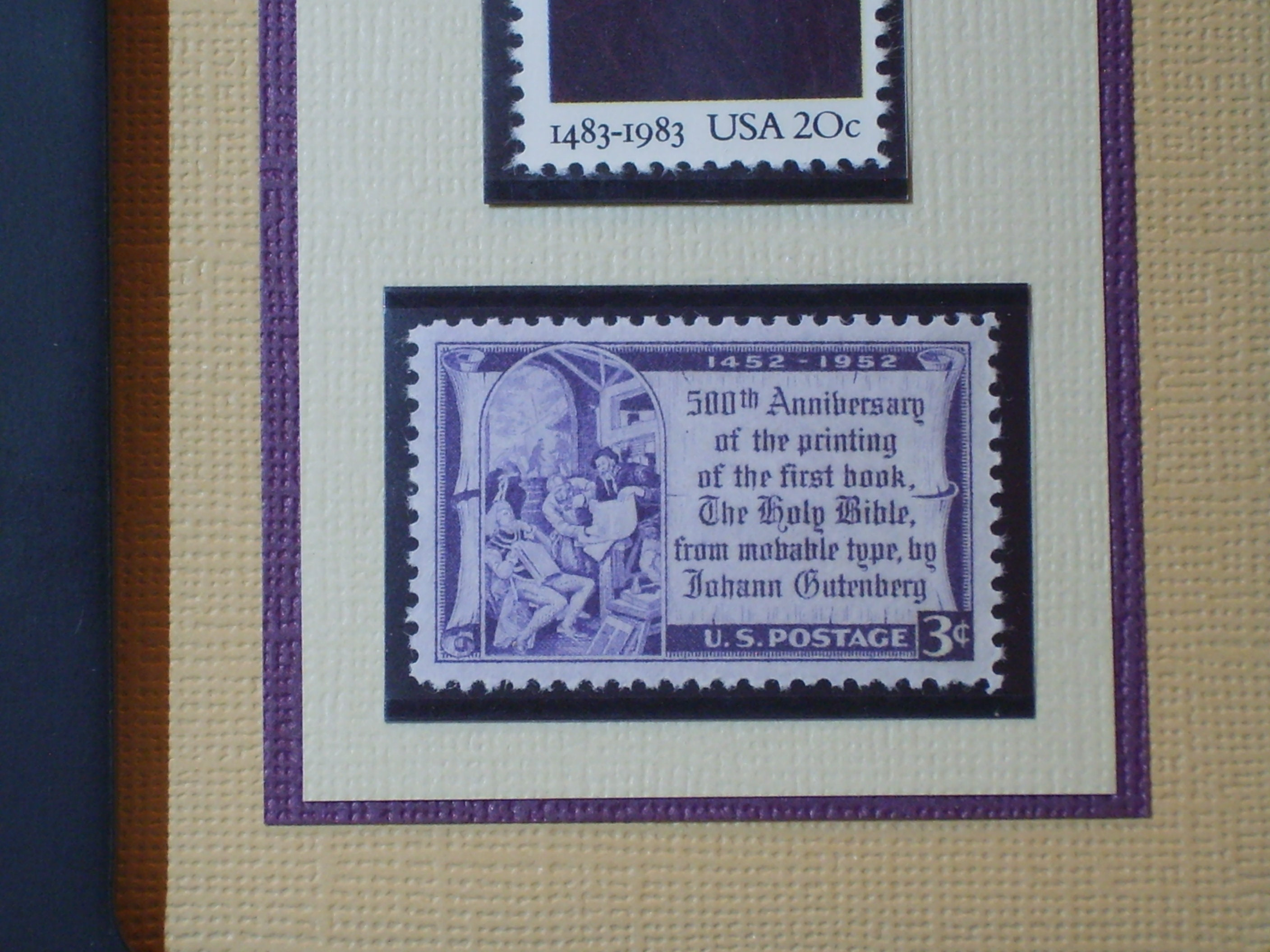 宗教改革を記念して - ヴィンテージ額入り切手 - No. 1014 および 2065