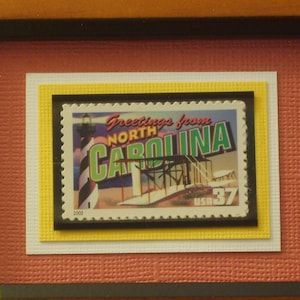 Greetings from North Carolina Framed Postage Stamp No. 3593/3728 image 1