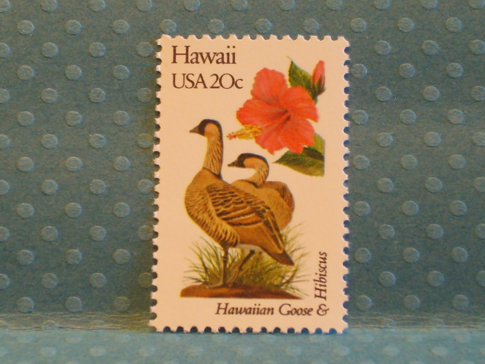 SIX Vintage Stamps Hawaii's State Bird and Flower No. Etsy