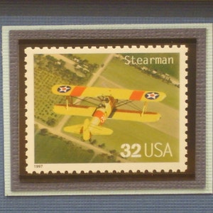 Classic American Aircraft Framed Stamp - The Stearman - No. 3142L