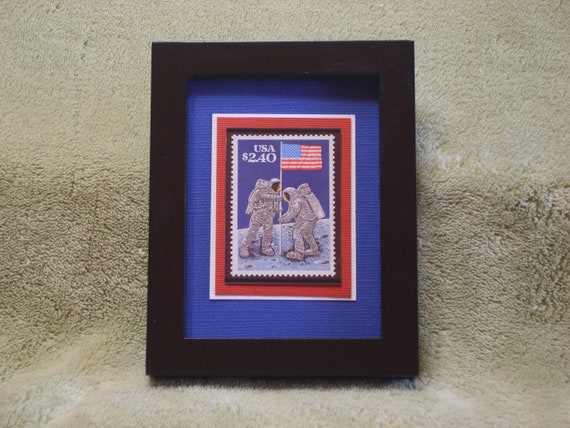 額入りヴィンテージ優先米国切手 - 人類初の月面着陸20周年記念 - No